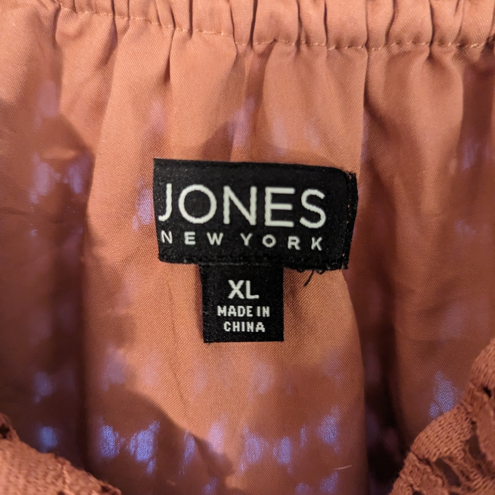 Jones NY Rust Ruched Top - XL - Picture 3 of 4